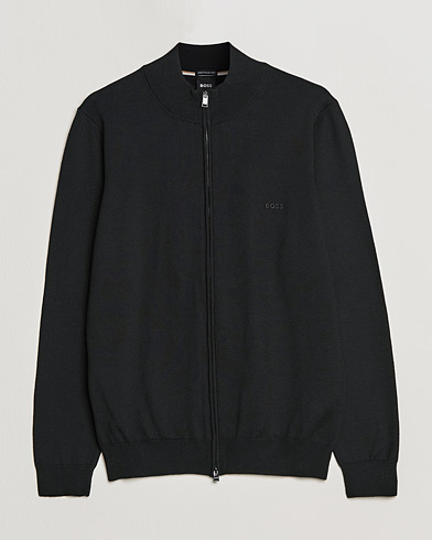 Herren | Reißverschlusspullover | BOSS | Balonso Full Zip Sweater Black