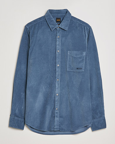 Herren | BOSS Casual | BOSS Casual | Relegant Corduroy Shirt Bright Blue