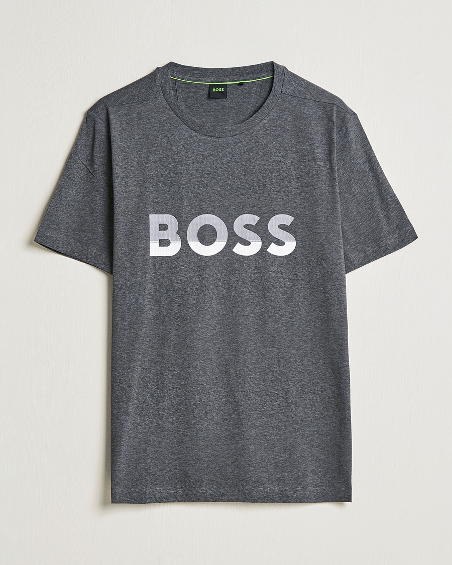Herren | | BOSS Athleisure | Logo Crew Neck T-Shirt Medium Grey