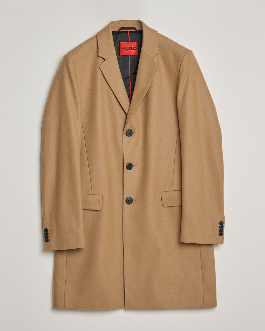 Herren | | HUGO | Migor Wool Coat Medium Beige