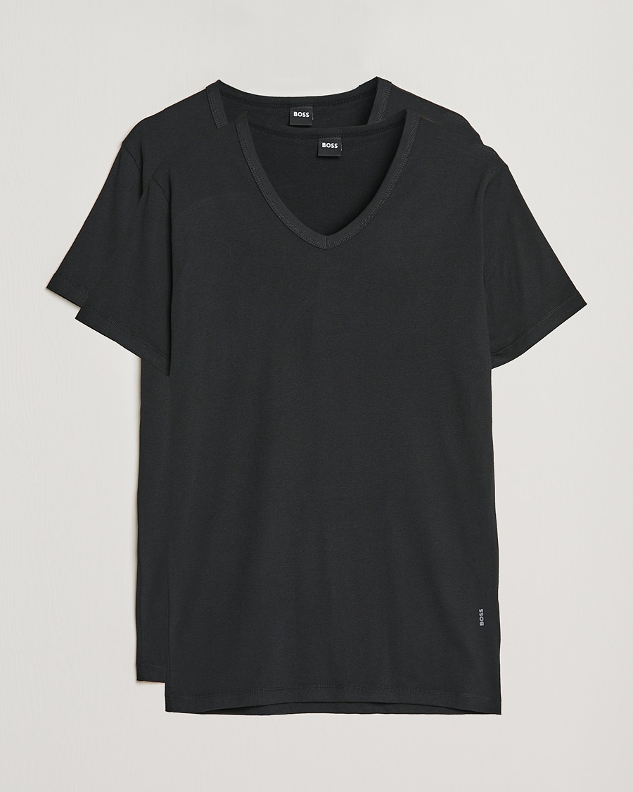Herren | | BOSS BLACK | 2-Pack V-Neck Slim Fit T-Shirt Black