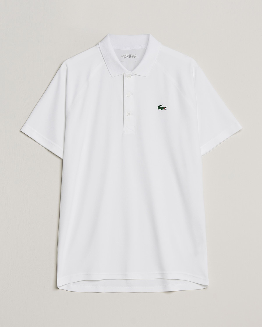 Lacoste Sport Performance Ribbed Collar Polo White - Weiß - Kurzarm-Poloshirts - Grösse: 4 - M