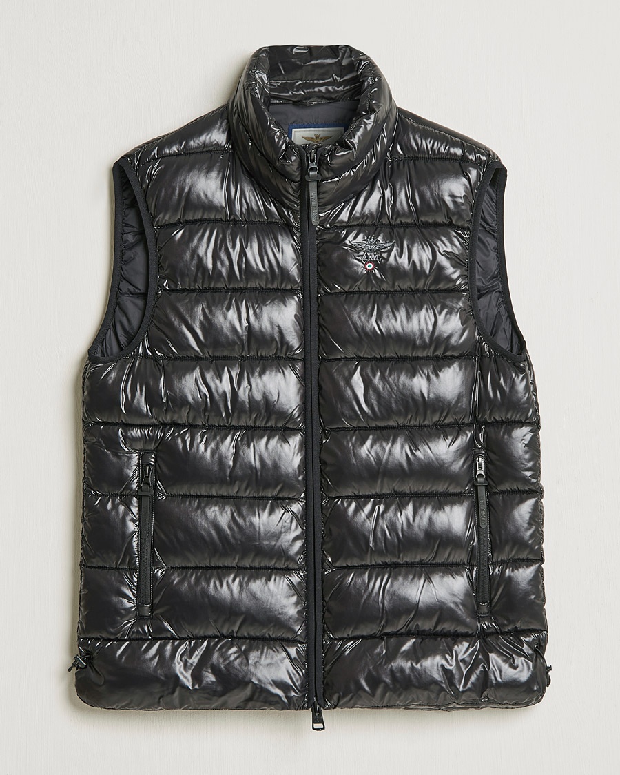 Herren | | Aeronautica Militare | Padded Gilet Jet Black