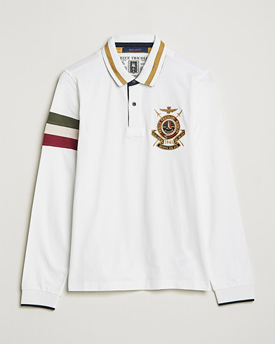 Herren | Rugbypullover | Aeronautica Militare | Long Sleeve Logo Polo Bianco