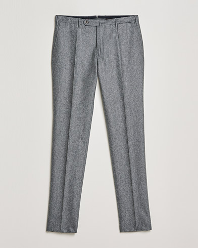 Herren |  | Incotex | Slim Fit Carded Flannel Trousers Grey Melange