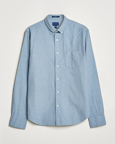 Herren | Preppy Authentic | GANT | Regular Fit Flannel Shirt Atlantic Sea