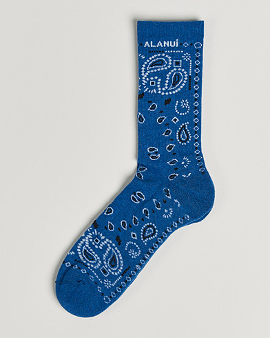 Herren | Italian Department | Alanui | Bandana Printed Socks Cobalt Blue