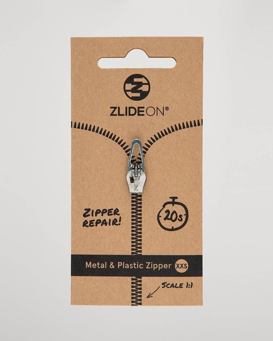 ZlideOn Normal Plastic & Metal Zipper Silver XXS – Silber