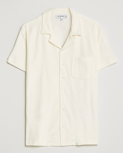 Herren | Kurzarmhemden | The Resort Co | Short Sleeve Terry Resort Shirt White