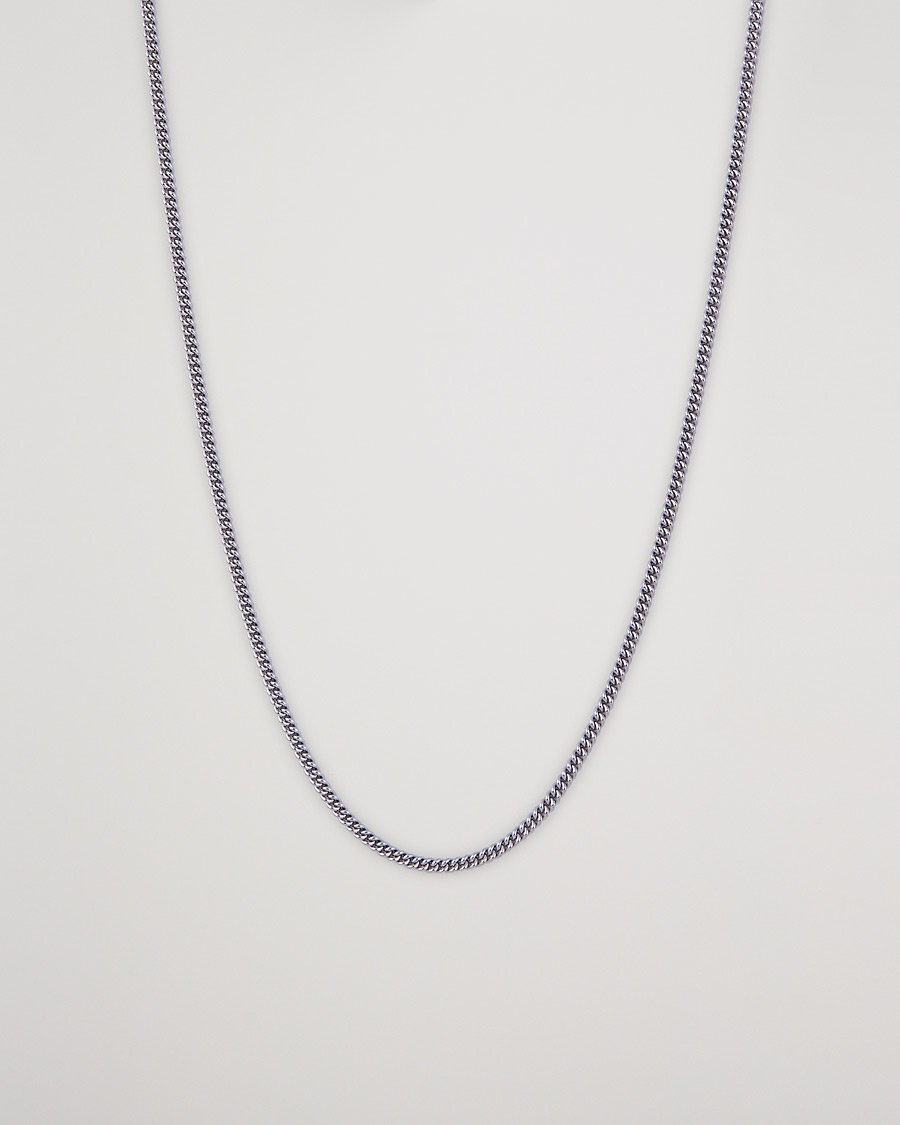 Tom Wood Curb Chain Slim Necklace Silver – Silber