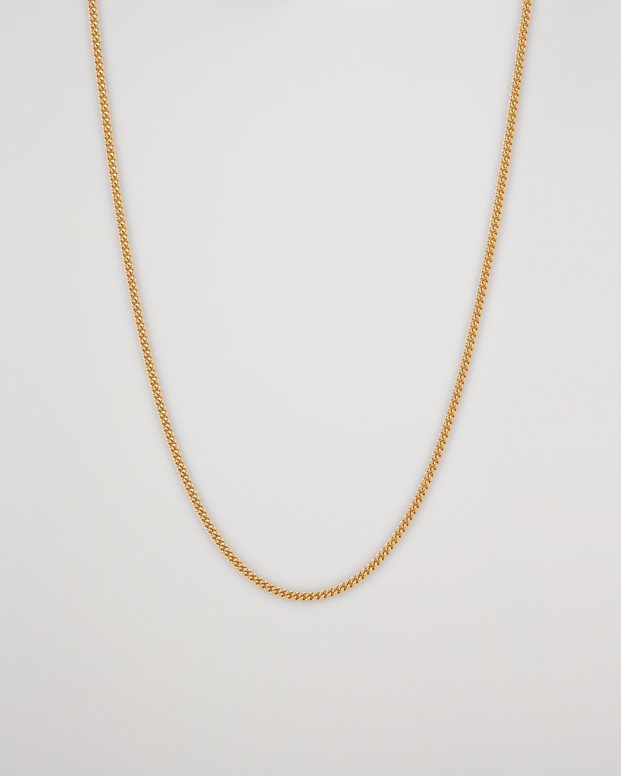  Curb Chain Slim Necklace Gold