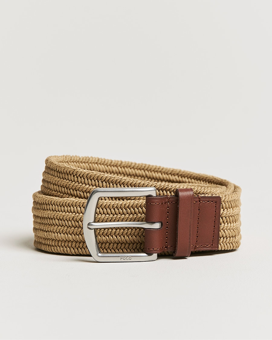 Herren | Treue-Rabatt für Stammkunden | Polo Ralph Lauren | Braided Cotton Elastic Belt Timber Brown