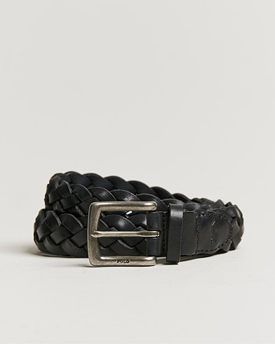 Herren | Preppy Authentic | Polo Ralph Lauren | Braided Leather Belt Black
