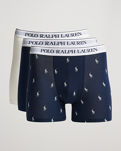Herren | Unterwäsche | Polo Ralph Lauren | 3-Pack Boxer Brief Navy/White/Navy Pony
