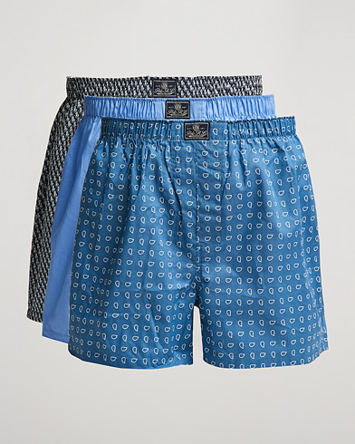 Herren | Unterhosen | Polo Ralph Lauren | 3-Pack Woven Boxer Blue