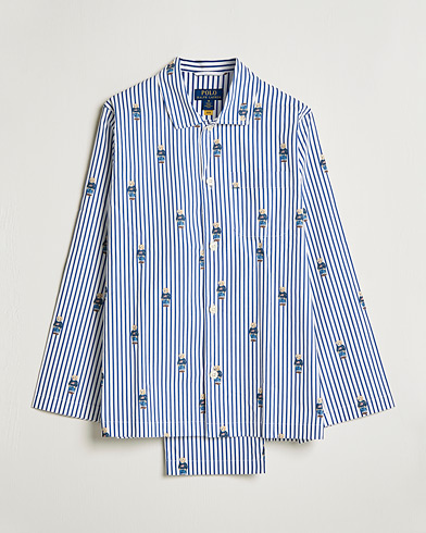 Herren | Pyjama-Set | Polo Ralph Lauren | Bear Striped Pyjama Set Blue/White 