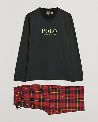 Herren | Schlafanzüge & Bademäntel | Polo Ralph Lauren | Cotton Checked Pyjama Set Black/Red