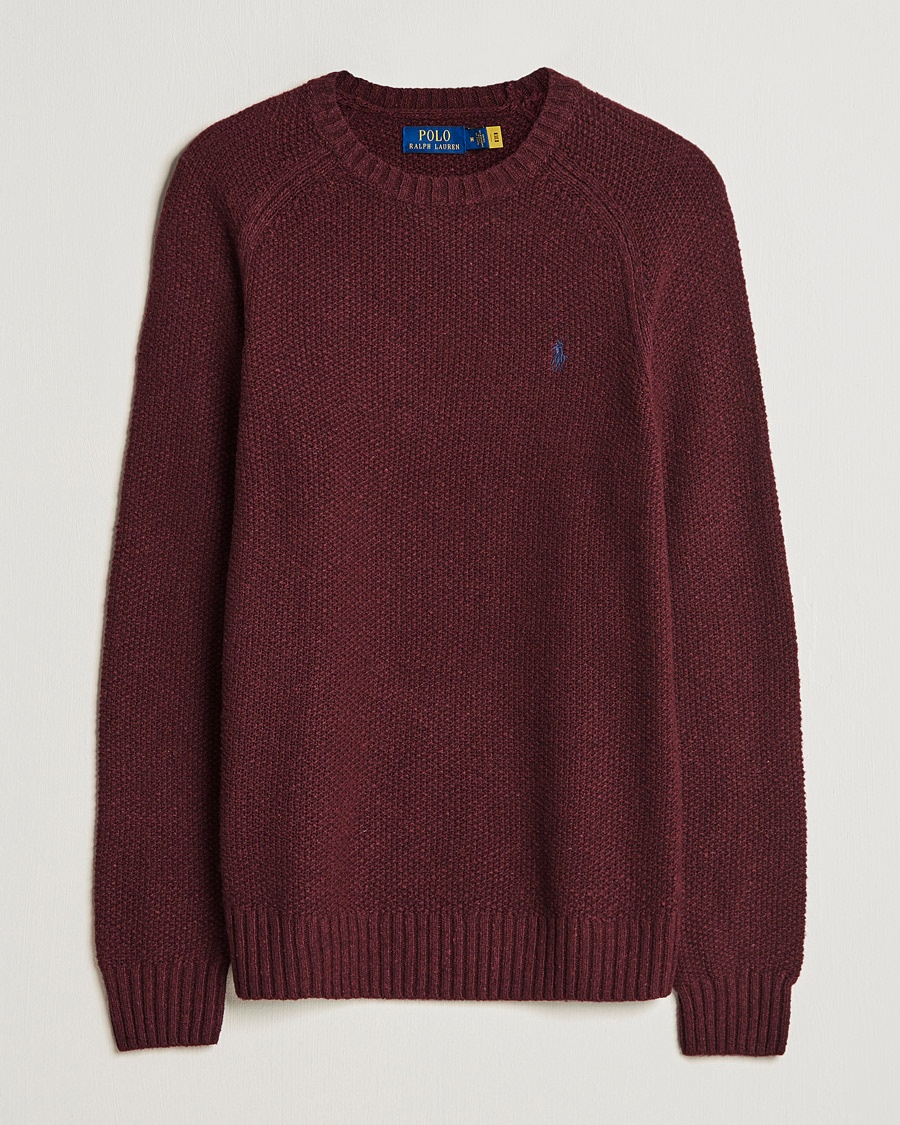 Herren | Polo Ralph Lauren | Polo Ralph Lauren | Wool Donegal Knitted Sweater Burgundy