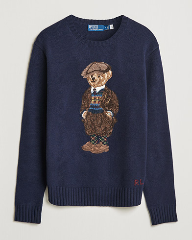 Herren | Pullover | Polo Ralph Lauren | Wool Heritage Bear Knitted Sweater Navy