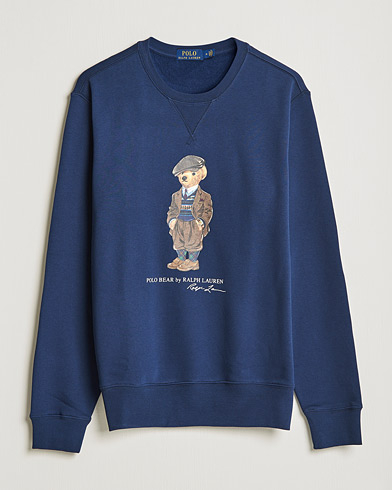 Herren | Polo Ralph Lauren | Polo Ralph Lauren | Printed Denim Bear Sweatshirt Newport Navy