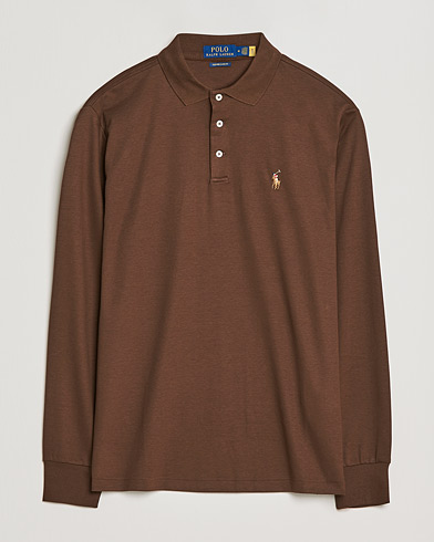Herren | Langarm-Poloshirts | Polo Ralph Lauren | Luxury Pima Cotton Long Sleeve Polo American Brown