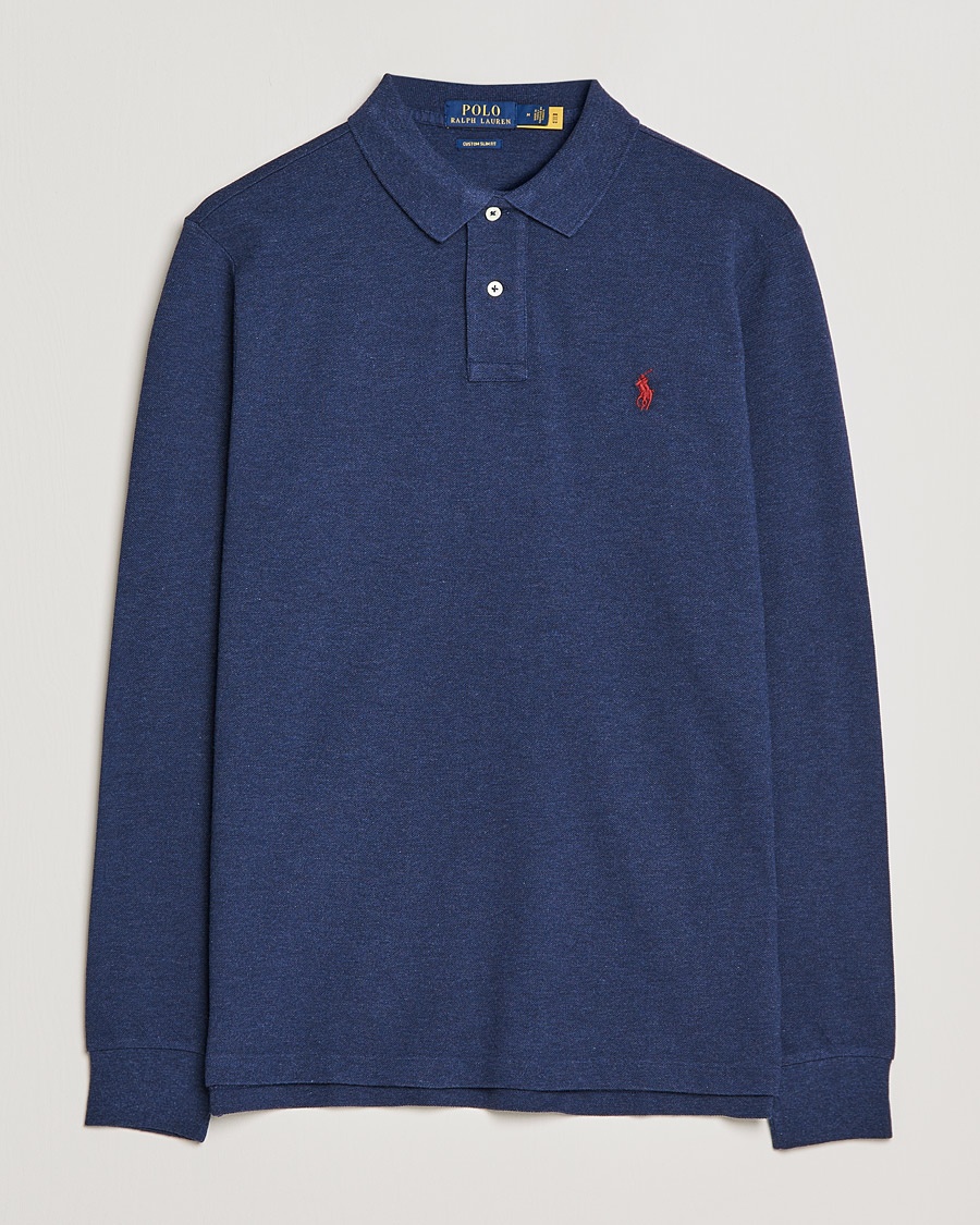 Herren | Business & Beyond - Casual | Polo Ralph Lauren | Custom Slim Fit Long Sleeve Polo Spring Navy Heather