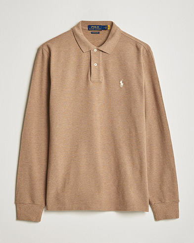 Herren | Langarm-Poloshirts | Polo Ralph Lauren | Custom Slim Fit Long Sleeve Polo Italian Heather