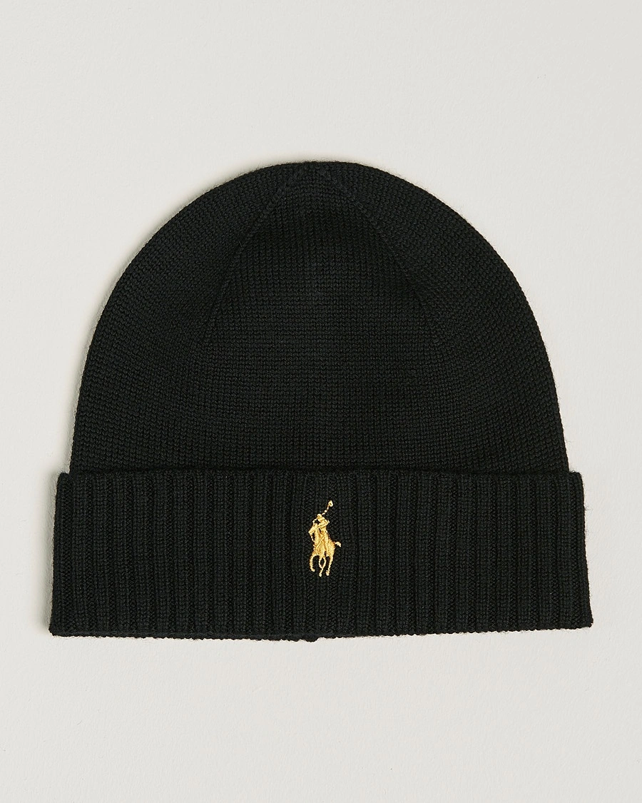 Polo Ralph Lauren Merino Beanie Polo Black – Schwarz