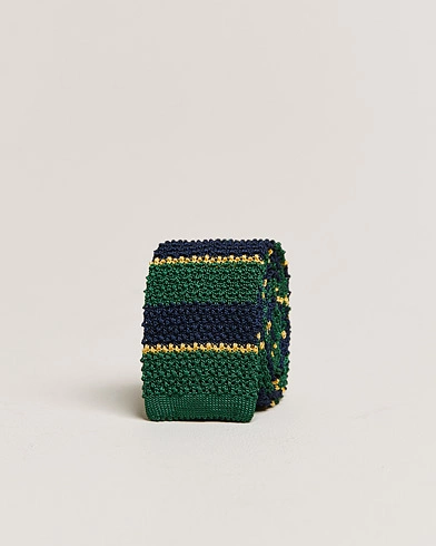 Herren | Accessoires | Polo Ralph Lauren | Knitted Striped Tie Green/Navy/Gold
