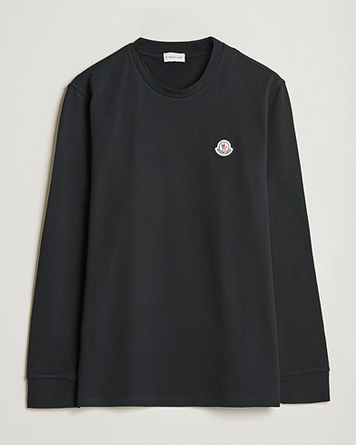 Herren |  | Moncler | Long Sleeve Logo Patch T-Shirt Black