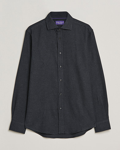 Herren | Ralph Lauren Purple Label | Ralph Lauren Purple Label | Flannel Sport Shirt Dark Grey