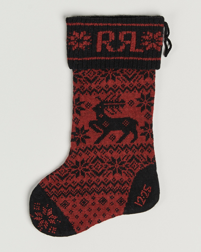 Herren | RRL | RRL | Holiday Stocking Red/Black