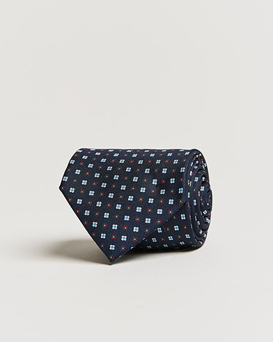 Herren | Krawatten | E. Marinella | 3-Fold Micro Dot Silk Tie Navy