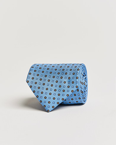 Herren | Krawatten | E. Marinella | 3-Fold Micro Dot Silk Tie Light Blue