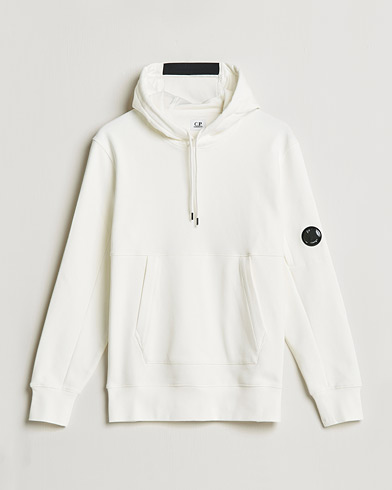 Herren |  | C.P. Company | Diagonal Raised Fleece Hooded Lens Sweatshirt White
