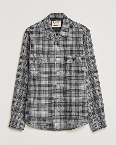 Herren | Jacken | Aspesi | Padded Wool Overshirt Grey Check