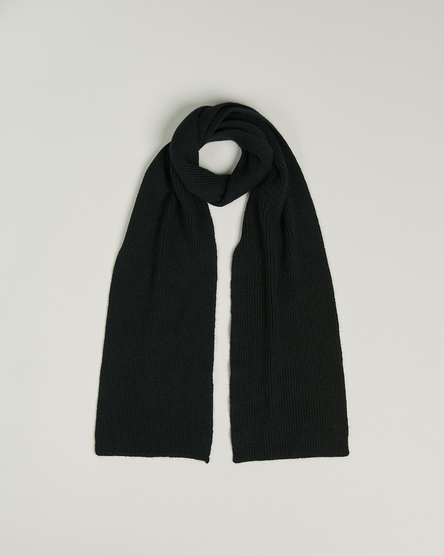 Le Bonnet Lambswool/Caregora Scarf Onyx – Schwarz