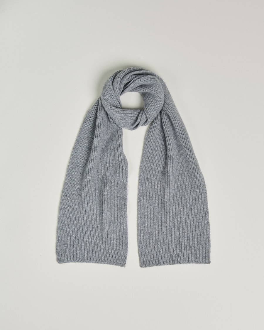 Le Bonnet Lambswool/Caregora Scarf Smoke – Grau