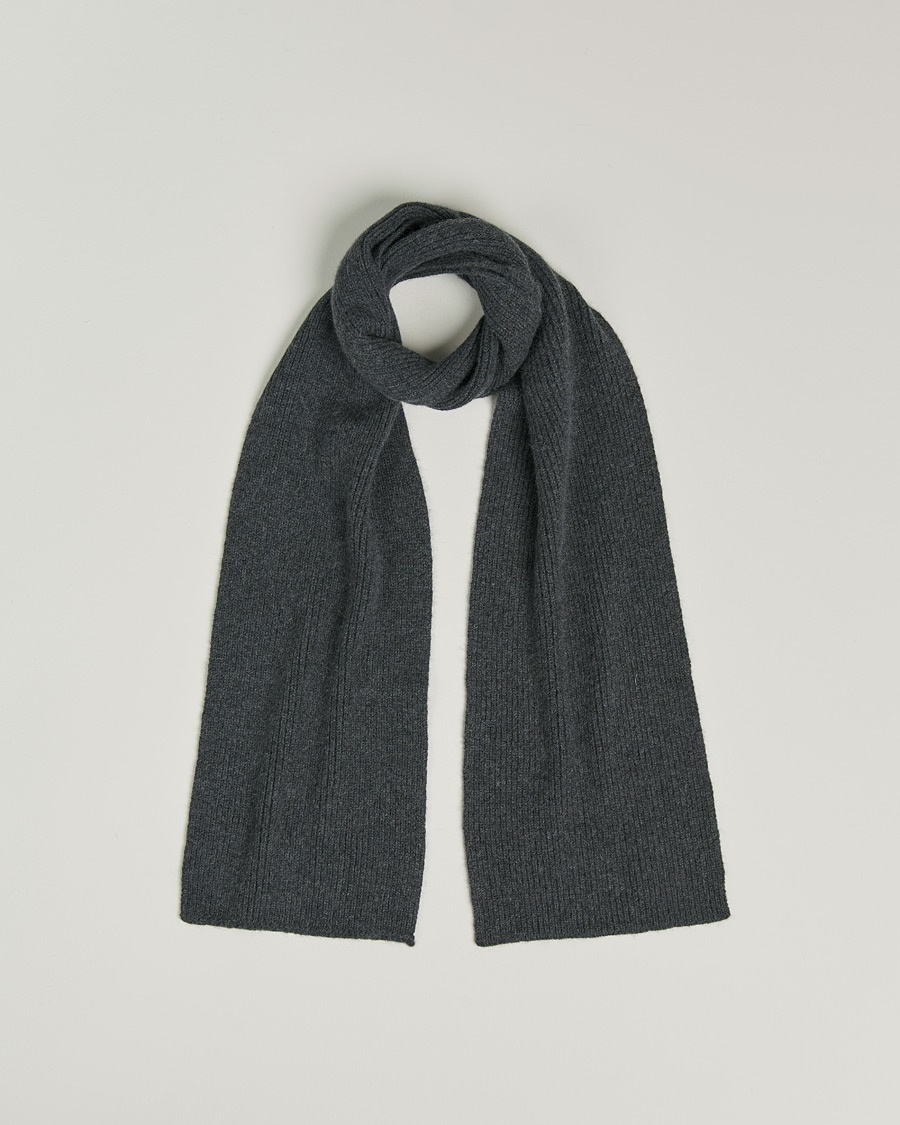 Le Bonnet Lambswool/Caregora Scarf Graphite – Grau