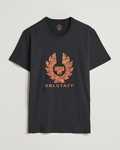 Herren | T-Shirts | Belstaff | Coteland Logo Crew Neck Tee Black/Orange