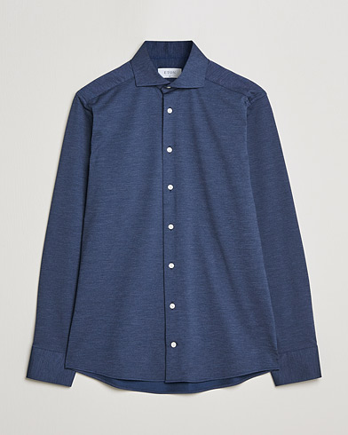 Herren | Formelle Hemden | Eton | Four Way Stretch Shirt Navy Blue