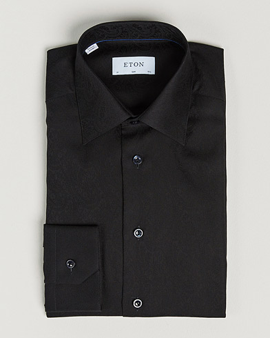 Herren | Eton | Eton | Jaquard Paisley Shirt Black