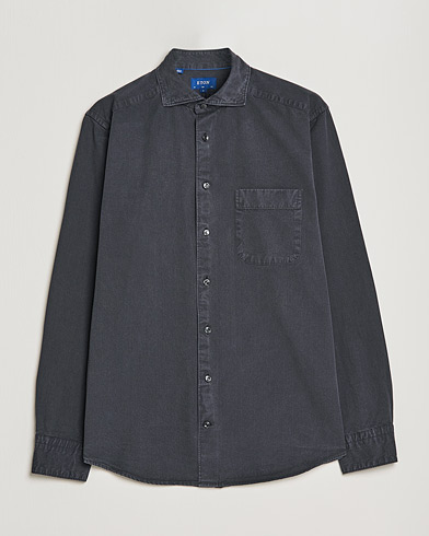 Herren | Eton | Eton | Recycled Cotton Denim Shirt Black