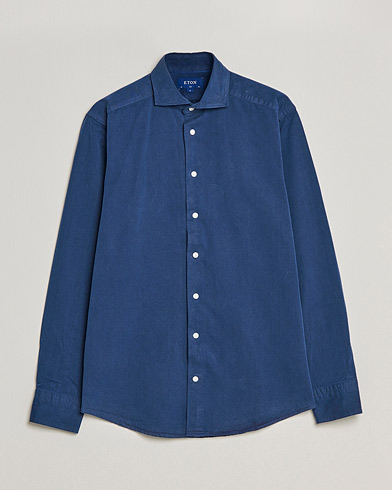 Herren | Eton | Eton | Recycled Cotton Denim Shirt Blue