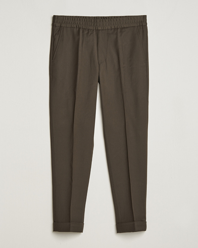 Herren | Wardrobe basics | Filippa K | Terry Wool Trousers Dark Forest Green