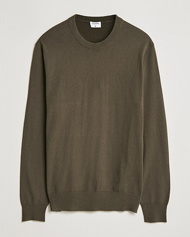 Herren | Rundausschnitt | Filippa K | Cotton Merion Sweater Dark Forest Green