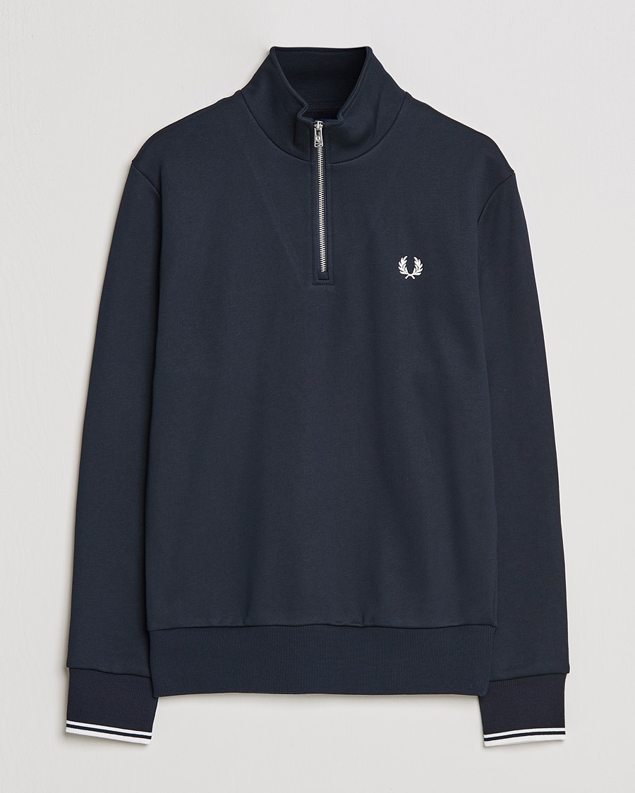 Fred Perry Half Zip Sweatshirt Navy – Blau