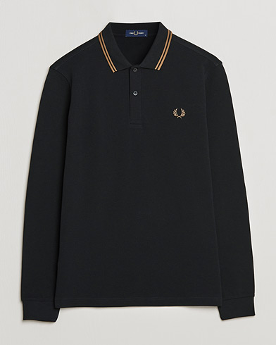 Herren | Best of British | Fred Perry | Long Sleeve Twin Tipped Shirt Black