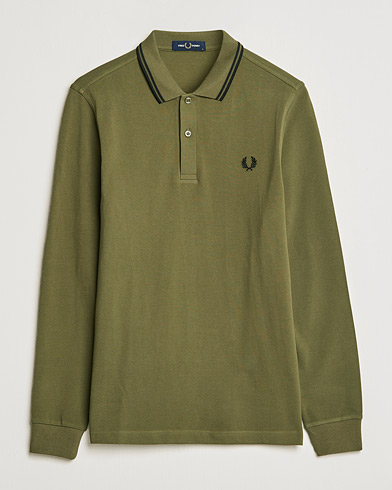 Herren | Langarm-Poloshirts | Fred Perry | Long Sleeve Twin Tipped Shirt Uniform Green