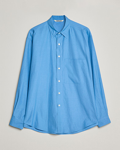 Herren | Luxury Brands | Auralee | Finx Twill Shirt Clear Blue